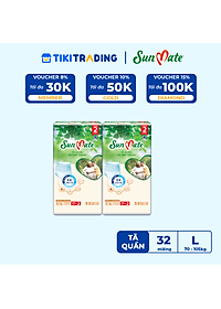 [Mẫu mới] Combo 2 Tã quần SunMate siêu khô thoáng G1 mới size L-14+2 miếng