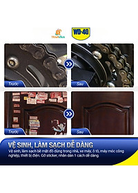 Chai Xịt Tẩy Rỉ Sét WD-40 Multi-Use Product Dầu Chống Rỉ Bôi Trơn, Chống Ẩm, Vệ Sinh Làm Sạch Đa Năng Bảo Dưỡng Xe, Đồ Dùng Gia Đình - Hàng Chính Hãng