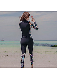 Bộ bơi nữ 3 chi tiết chống nắng toàn thân, áo bơi dài tay + quần sooc đùi + quần bơi dài, chất thun bơi Lycra cao cấp | KT023