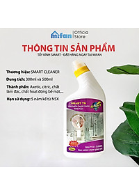 Tẩy Cặn Canxi Trên Kính SMART TK - Vệ Sinh Sạch Cặn Bám Lâu Ngày Vách Kính Nhà Tắm, Gương - MIFAN Phân Phối Chính Hãng