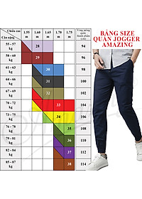 Quần jogger kaki nam cao cấp Amazing, sắc màu trẻ trung, phong cách thể thao cá tính, gấu quần bo chun, có big size