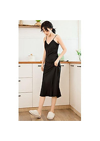 Xả kho Đầm Ngủ 2 Dây Dáng Dài Phi Bóng Quyến Rủ Váy Ngủ Dáng Dài