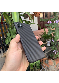 Ốp lưng siêu mỏng, vân carbon dành cho iPhone 11 Pro - Màu đen