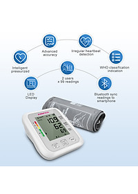 Máy đo huyết áp bắp tay Jumper JPD-HA120 chứng nhận FDA Hoa Kỳ (Bluetooth + APP điện thoại)