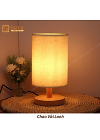 Đèn Ngủ Gỗ HUTA Light For Life G1 Chao Tròn Vintage Dễ Thương, Decor Trang Trí Phòng Ngủ, Điều Chỉnh Độ Sáng, Bóng Led Sáng Vàng Tiết Kiệm Điện