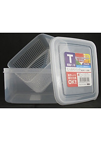 Bộ 3 hộp đựng thực phẩm Nakaya 1100ml vuông - nội địa Nhật Bản