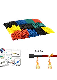 Bộ Ống Gen Co Nhiệt Thu Hẹp Nhiều Màu Đủ Size Kích Thước Giúp Cách Điện Bảo Vệ Dây Cáp (Chất Liệu PE Polyolefin) Giúp Sửa Chữa Dây Điện Nhanh Chóng - Hàng Nhập Khẩu