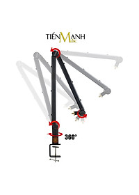 Chân Micro Kẹp Bàn Boom Arm Dr.Mic 2B (Chuyên Nghiệp) - Giá Đỡ Đế Mic Stand Microphone Thu Âm LiveStream Hàng Chính Hãng