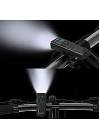 Đèn Pha Xe Đạp Chiếu Sáng Chống Nước CD-30 Gắn Tay lái, Vỏ nhựa ABS, Sạc Điện Type-C Có Đồng Hồ Hiển Thị Thời Gian Lượng Pin, Có Hỗ trợ Sạc Khẩn Cấp - Mai Lee