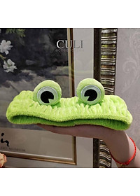 Băng đô cài tóc, Bờm cài tóc ếch xanh, dùng cài tóc tẩy trang, rửa mặt siêu đáng yêu