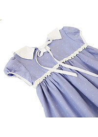 Váy đầm bé gái nhún ngực viền trắng Thương hiệu Kika. Từ 11kg đến 45kg K079