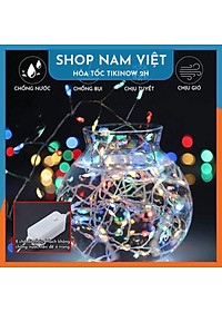 Dây Đèn Led Đom Đóm Nguyệt Quế Quấn Cây, Trang Trí Ngoài Trời, 8 Chế Độ Chớp