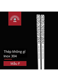 Đũa Vuông Inox 304 Chống Trượt Soika - Hộp 10 Đôi 