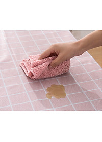 Khăn Trải Bàn Kẻ Caro KUNBE Chống Thấm Nước, Tấm Lót Bàn Ăn Nhiều Kích Thước Decor Bàn Ăn Tiện Dụng 