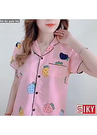 Bộ ngủ nữ pijama cộc tay dễ thương - BN06