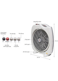 Quạt bàn đảo 4 Tấc chuyển hướng điện cao cấp Senko BD1410 ( Hàng Chính Hãng )- Giao màu ngẫu nhiên