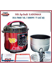 Nồi áp suất điện Ladomax HA-7860 Dung tích 6L, 7 chế độ nấu tiện dụng - Hàng chính hãng