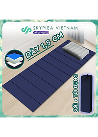 Đệm Gấp Văn Phòng – Tặng Kèm Gối Hơi – Chất Liệu Bông Ngọc Trai Dài 190×70 Cm, Dày 1,5 Cm – Đệmệm Gấp Ngủ Trưa Văn Phòng Siêu Nhỏ Gọn – Foldable…