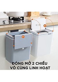 Thùng Rác Thông Minh Treo Tủ Bếp Thiết Kế Nắp Mở Đa Chiều - Có Thanh Treo Cửa Tủ Bếp FEIDASH TG3680