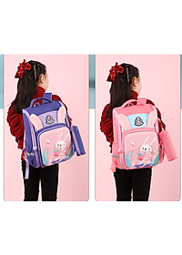 Balo học sinh cấp 1và 2 siêu nhẹ chống gù chống nước cao cấp phong cách mới