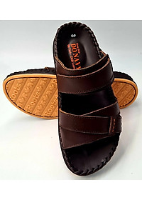 Dép nam 2 quai da bò 100%, hàng cao cấp, may handmade full quai và đế chắc chắn, đi rất êm chân