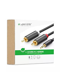 Ugreen UG10511AV102TK 1.5M màu Đen Cáp âm thanh 2 đầu Bông sen sang 3.5mm dương - HÀNG CHÍNH HÃNG