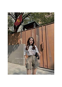 Quần short nữ xếp ly siêu hot 2023 quần đũi nữ chất kaki  lưng chun ống rộng chất kaki hàn thoải mái dễ phối đồ mặc đi chơi dạo phố du lịch