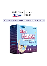 Thực phẩm bảo vệ sức khỏe cho bé gel hỗ trợ ăn ngon GELE PROMAX Bigfam (Hộp 20 gói x 10g)