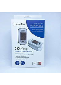 Microlife OXY 200 - Máy đo nồng độ Oxy trong máu và nhịp tim kèm bao đựng máy