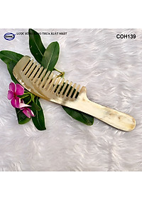 Lược sừng răng thưa Chải tóc xoăn, xù (Size: L - 20cm) COH139 - Lược xuất Nhật - Chăm sóc tóc
