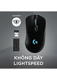 Chuột game không dây Lightspeed RGB Logitech G703 - Cảm biến Hero 25k, tương thích PowerPlay, nhẹ 95g+10g cân tùy chỉnh, pin 60h, PC/Mac - Hàng chính hãng