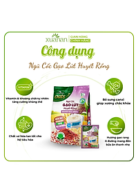 Ngũ Cốc Gạo Lứt Huyết Rồng Xuân An [ít đường] Túi 400G {25g*16 gói}(Tặng Kèm 1 Túi Yến Mạch 150G)