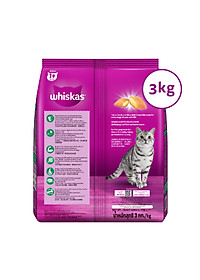 Thức Ăn Cho Mèo Whiskas Adult 1+ Years Vị Cá Ngừ 3kg/Túi