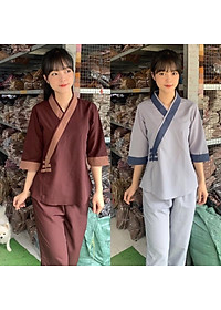 Đồ Lam Đi Chùa # Tim 3NÚT # Đồ Bộ Nữ # Quần Áo Nữ