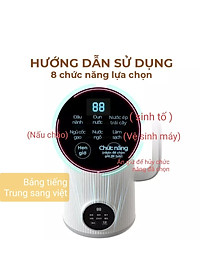 Máy Làm Sữa Hạt, Máy Nấu Sữa Hạt 800ml, 8 Chức Năng Xay Nấu Tiện Lợi, 600W Vân Phương Shop - Hàng Chính Hãng