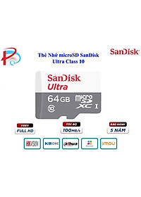 Thẻ Nhớ MicroSD SanDisk Ultra 32G/64G/128GB/256Gb 100MB/s - Hàng Chính Hãng
