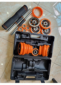 Bộ Tạ Tay Tháo Lắp 30kg Đa Năng FED730 Nhập Khẩu Chất Liệu Gang Mạ Niken