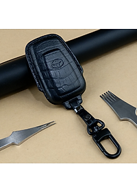 Bao da ép phom Handmade bọc chìa khóa xe ô tô TOYOTA da cá sấu sang trọng