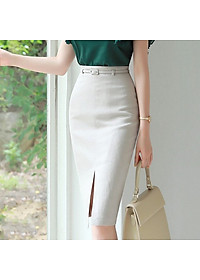 Chân Váy Công Sở Nữ New Design Thiết Kế Dáng Váy Midi , Phom  Ôm Body ,Màu Trắng Sang Trọng ,Vải Dày Tốt Co giãn CV0062