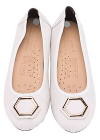 Giày Nữ Búp Bê Da Bò Huy Hoàng HT7913 - Trắng