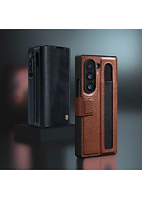 Bao Da dành cho Samsung Galaxy Z Fold 7 / Z Fold 6 hiệu Nillkin Aoge Leather Cao Cấp - Hàng nhập khẩu