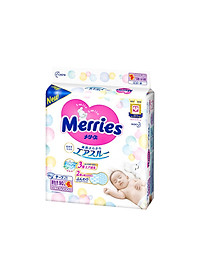 Tã/bỉm dán Merries size NB - 90 + 6 miếng (Cho bé dưới 5kg)