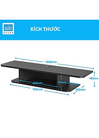 Kệ Trang Trí Tivi 2 Tầng Hiện Đại Nhỏ Gọn, Có 02 Nắp Luồn Dây Điện Thương Hiệu SIB Decor TV75