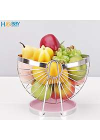 Rổ đựng trái cây decor bàn ăn inox 304 xoay được Hobby Home Decor RTC