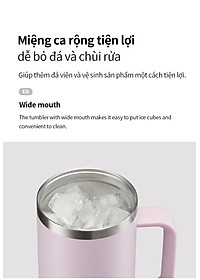 Ly giữ nhiệt LocknLock Flat Table Mug LHC4320 730ML, Hàng chính hãng, có tay cầm, miêng rộng - JoyMall