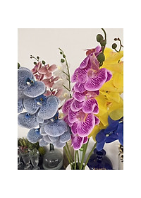 Cành lan hồ điệp giả cao cấp - 1 cành - 9 bông - dài 100cm - Cây giả, hoa lụa Decor trang trí nhà cửa