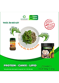 Thức ăn bò sát Rồng Úc GREENABC - Bearded Dragon – Hàm lượng protein 44.9% giúp tăng trưởng nhanh, lên màu đẹp, phát triển toàn diện – Hộp 68g