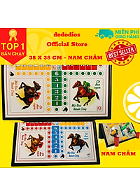 Cỡ Đại 38x38Cm - Bộ cờ cá ngựa nam châm dododios - Bộ cờ cá ngựa cao cấp kích thước 38x38cm - Hàng chính hãng