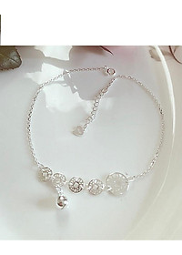 Lắc chân nữ bạc 925 bạc xinh - Chuỗi kim tiền may mắn RYBJ50089