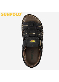 Sandal Nam Da Bò SUNPOLO SDA002 Trẻ trung, năng động (Đen, Nâu)
